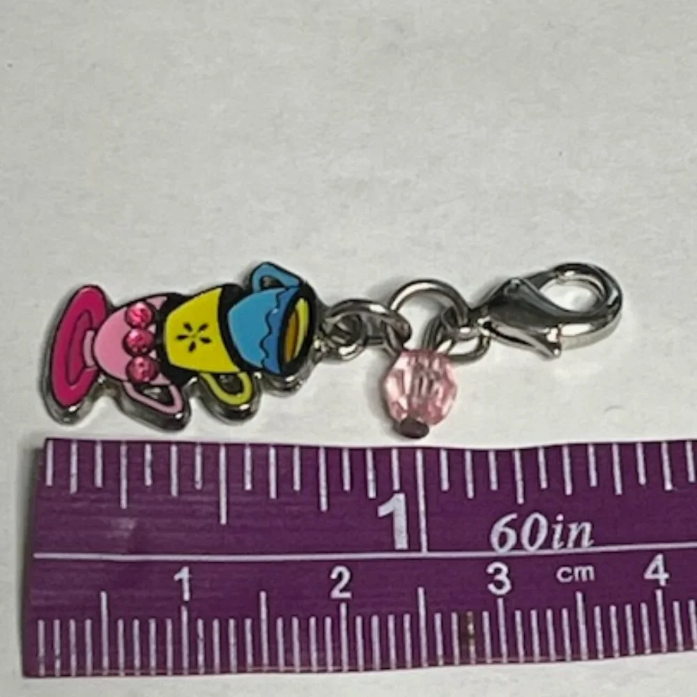 Disney Parks Dangle Charm Tea Cups Enamel Metal